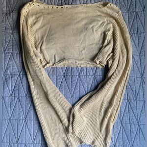 SHEIN bathing suit cropped coverup top, size S